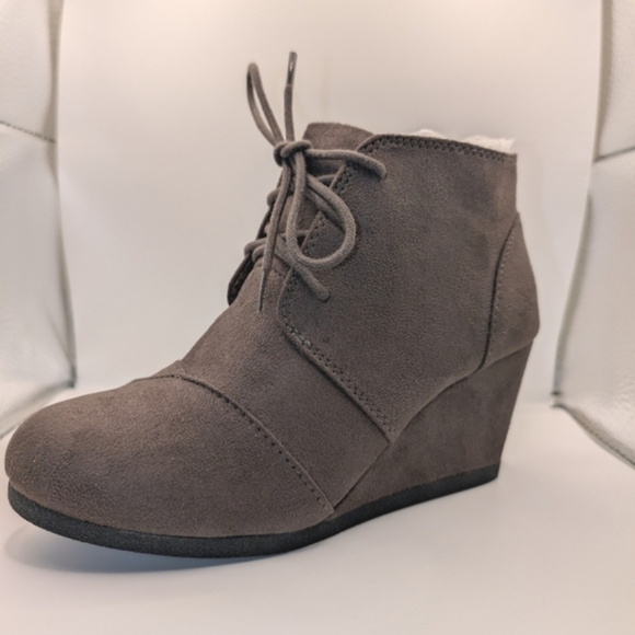 MARCOREPUBLIC Wedge Charcoal Gray Boots / Bootie Size 5 - Picture 2 of 10